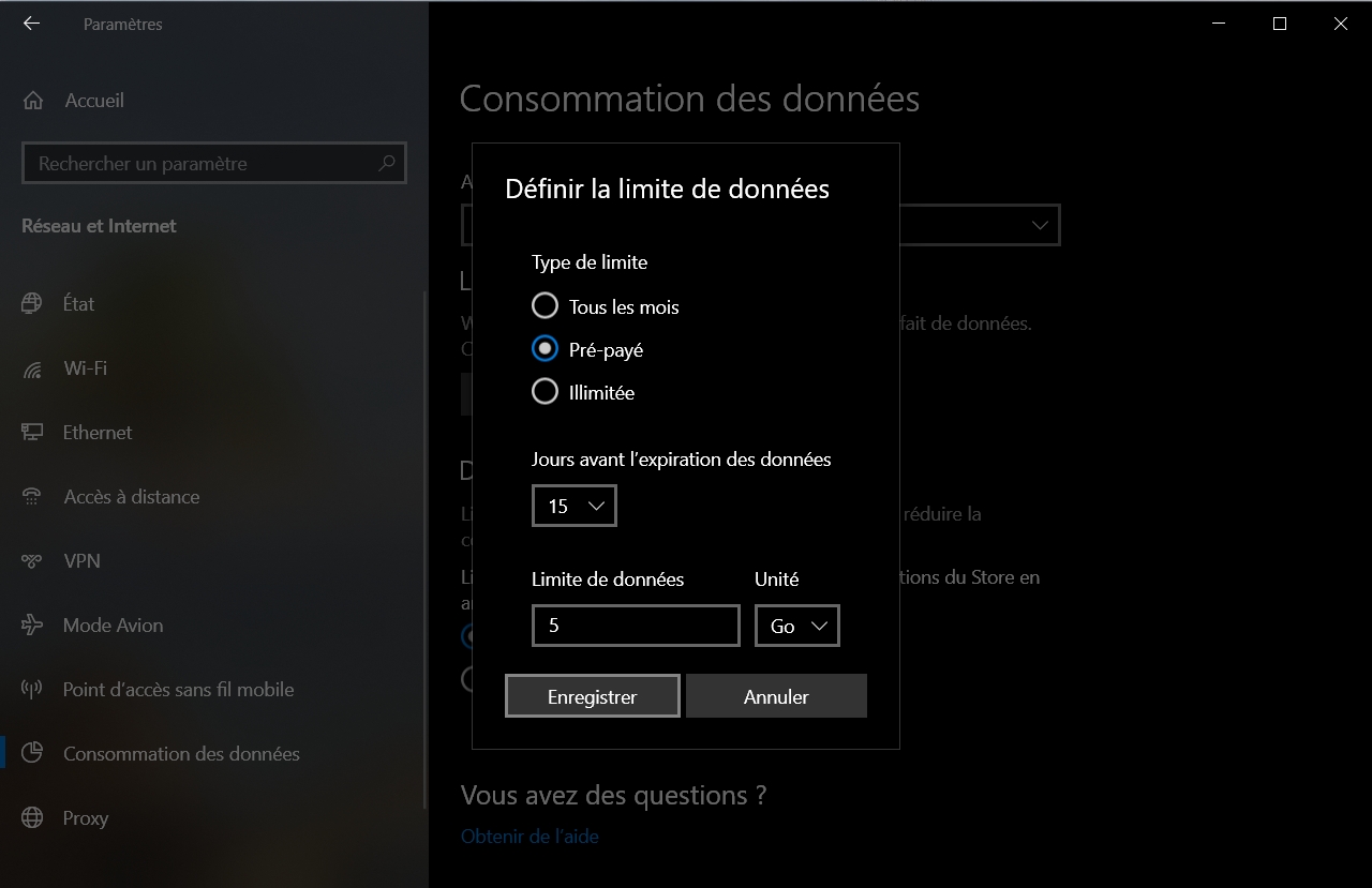 Comment limiter la consommation de données Wi-Fi sur Windows 10